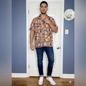 Associated Premium Detroit Tigers MLB Adult 2XL Short Sleeve Hawaiian Shirt XXL